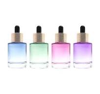 Factory Custom 15ml 30ml 50ml 100ml Frosting Bottle Essential Oil Dropper  Bottle Glass Serum Bottle with Gold Cap