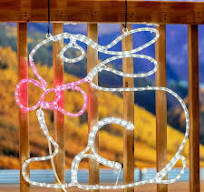 Novelty Lights 24" Easter Bunny LED Rope Light Motif
