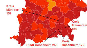 Идёт загрузка карты… landesgrenze bayern 62549. 7 Tages Inzidenz In Bayern Springt Uber 100 Bayern