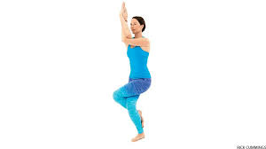 Challenge Pose Eagle Pose Garudasana Eagle Pose Yoga Poses For Back Poses