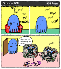 Regret Octopuns Punny Puns Funny Laugh Funny