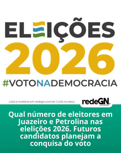 🗳️ Elei&ccedil;&otilde;es 2026: Com mais de 158 milh&otilde;es de brasileiros aptos a votar, o pa&iacute;s se prepara para escolher presidente, governadores, senadores e deputados em 4 de outubro. Na regi&atilde;o, Petrolina conta