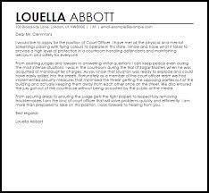 Court Officer Cover Letter Sample Cover Letter Templates Examples