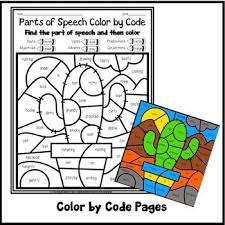 Such a fun way to practice spelling and reading! Parts Of Speech Coloring Free By A World Of Language Learners Tpt