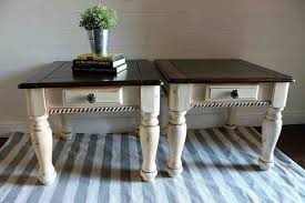 Two Tone Painted Side Tables Painted Side Tables Living Room Side Table Painted End Tables