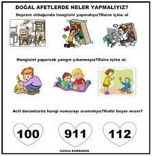 Yaşanan deprem sonrası depreme odaklı bir ülke olduğumuzu tekrar hatırlamış olduk. Dogal Afetler Sivil Savunma Gunu Dogal Afetler Egitim Ozel Egitim