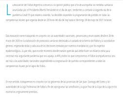 Todos los horarios de los partidos por tv de hoy en vivo. Se Suspende El Futbol Por Las Restricciones En Argentina Todos Los Detalles Tyc Sports