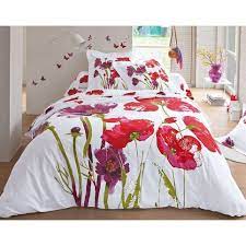housse de couette fleurs geantes becquet linge de lit decoration chambre meilleurs lits