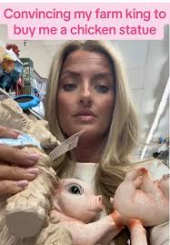 I 🩷Rodeo Drive. He 🩵Rural King. And today I tried to convince my  budget-conscious farm king to buy me a life-size metal chicken like it was  fine art. Did it cluckin’ work? Watch and find out#farmlife ...