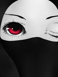 Anime Eyes Through Niqab Dessin