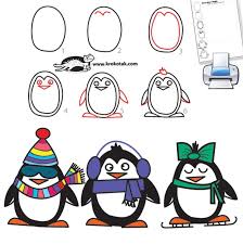 There are 1017 cartoon penguin art for sale on etsy, and they cost $9.04 on average. Kids Art For Hub How To Draw A Penguin Page 6 Line 17qq Com