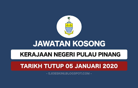 Jawatan kosong 2021 di perbadanan bukit bendera pulau pinang | permohonan adalah dipelawa daripada warganegara malaysia yang berkelayakan d. Jawatan Kosong Kerajaan Negeri Pulau Pinang 05 Januari 2020
