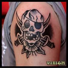Skull Pirate Flower Tattoo Oldschool Traditional By Vision Renato Neck Tattoo Tattoo Designs Pirate Skull Tattoos