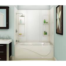 The width is the main dimension to be aware of. Maax Elan 61 In X 32 In X 59 In Acrylic Tub Wall Kit Rona