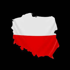 Poland Flag In Form Of Map. Republic Of Poland. Polish National ...