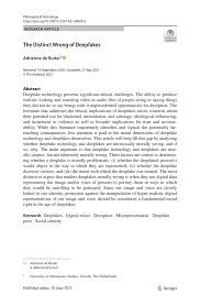 PDF) The Distinct Wrong of Deepfakes