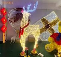 3D LED Deer Outdoor Animals Christmas Motif Light