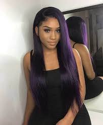 20 Best Long Hair Styles For Black Ladies Longhair Blackladies Hairstyles Purple Hair Black Girl Wig Hairstyles Hair Styles