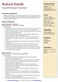 Legal Assistant Resume Samples Qwikresume