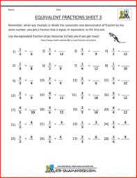 Grade 5 fractions and ratios. Equivalent Fractions Worksheet
