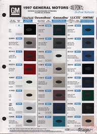 Gm Paint Chart Color Reference