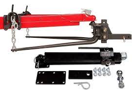 The weight distribution hitch counteracts these forces by keeping the weight of the trailer equally distributed and reinforced while turning or deaccelerating. Ultra Fab 35 946236 Triple Combo Weight Distributing Hitch 1 000 Lbs Capacity