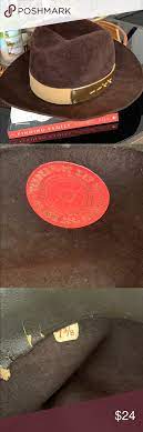Tenderfoot Hat Company Brown Hat Size 7 And 3 8 Tenderfoot Hat Company Brown Hat Size 7 And 3 8 Faux Gold Band Very Stylish Brown Hats Hat Sizes Hats Vintage