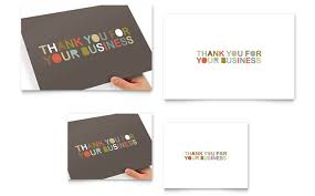 What size is a note card? Thank You For Your Business Note Card Template Word Publisher