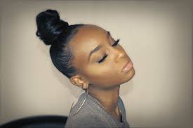Top Knot Bun Tutorial Baby Hair Chit Chat About Everything Top Knot Bun Black Hair Updo Hairstyles Knot Bun