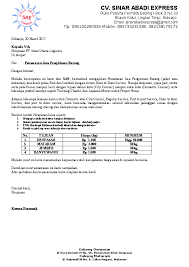 Surat penawaran merupakan suatu surat yang ditujukan kepada suatu instansi yang bertujuan untuk menawarkan sesuatu. Surat Penawaran Jasa Ekspedisi Jasa Ekspedisi Cargo Jakarta Nct