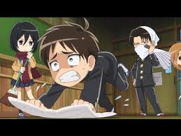 Junior high (written by saki nakagawa), this parody reimagines eren, mikasa, armin, and other characters from the original manga as students and. Attack On Titan Junior High Official Opening Seishun Wa Hanabi No You Ni Youtube