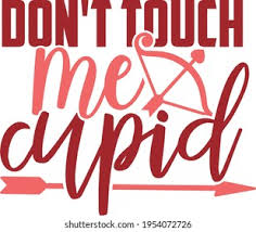 Dont Touch Me Cupid Valentines Day Stock Vector Royalty Free 1954072726