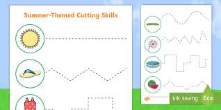 Choose worksheets from our site and download or print it for free. Summer Cutting Skills Worksheet Worksheet Teacher Made