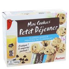 Auchan Auchan Mini Cookies Petit Dejeuner Cornflakes 160g Pas Cher A Prix Auchan