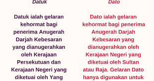 Wasiat datuk mufti syeikh abdullah fahim. Khatijah Sidek Perbezaan Gelaran Pangkat Datuk Dan Dato