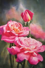 Blushing Roses With Bud By Sharon Freeman Rose Painting Watercolor Rose Roses Drawing Amazing drawings beautiful drawings colorful drawings cool drawings amazing art horse drawings drawing faces awesome feather. rose painting watercolor rose