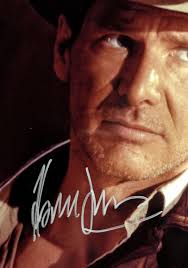 Póster fotográfico vintage de Indiana Jones firmado a mano con autógrafo de  Harrison Ford de 8 x 10