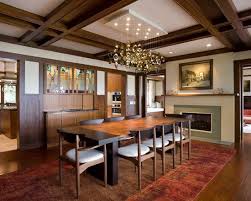 Custom mission and arts and crafts style furniture made in usa. Furniture Eclectic Dining Room With Arts And Crafts Style Furniture Also Unique Pendant Lights Also Mod Craftsman Interior Craftsman Dining Room Dining Design