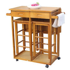 Ktaxon Wood Top Kitchen Island Storage Cabinet Dining Table With Drawers And 2 Stools Walmart Com In 2020 Dining Table With Drawers Kitchen Island Storage Solid Wood Kitchens