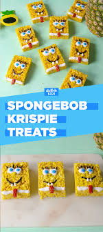 Birthday Rice Krispie Treats How To Make Spongebob Squarepants Krispie Treats Spongebob Party Food Birthday Snacks Spongebob Party