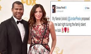 This content is imported from twitter. Chelsea Peretti Gets Engaged To Jordan Peele After Two Years Of Dating Daily Mail Online