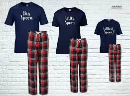 Big Spoon Little Spoon Family Pjs Navy Pjs Personalised Etsy