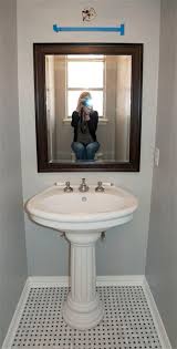 powder room renovation progress