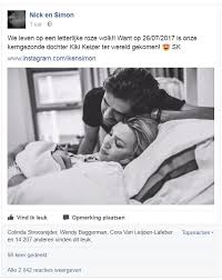 Dat deelt het echtpaar maandag op instagram. Beschuit Met Muisjes Simon Van Nick Is Vader Geworden Dit Is R