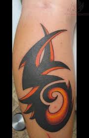 But another closely linked jungle associate is, that's right, tribal tattoo fonts! Color Ink Tribal Tattoo On Right Leg