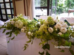 ウェディングの花 夏の会場装花
