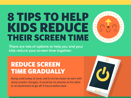 According to aap's guidelines, released in october 2016, it's best to limit screen time to a 1 hour per day as too much screen time can be harmful to a child's development, you must set boundaries from birth. 8 Tips To Help Kids Reduce Their Screen Time Infographic