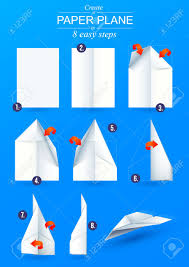 This is an easy step. Instructions How To Make A Origami Paper Plane In 6 Easy Steps Royalty Free Cliparts Vectors And Stock Illustration Image 33269516