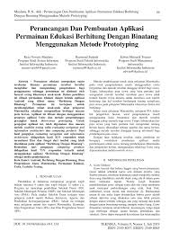 Perencanaan pembelajaran matematika sekolah menengah— transcript presentasi: Pdf Perancangan Dan Pembuatan Aplikasi Permainan Edukasi Berhitung Dengan Binatang Menggunakan Metode Prototyping