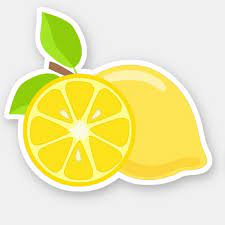 Bright Lemons Yellow Sticker Zazzle Com Lemon Pictures Fruit Clipart Lemon Drawing